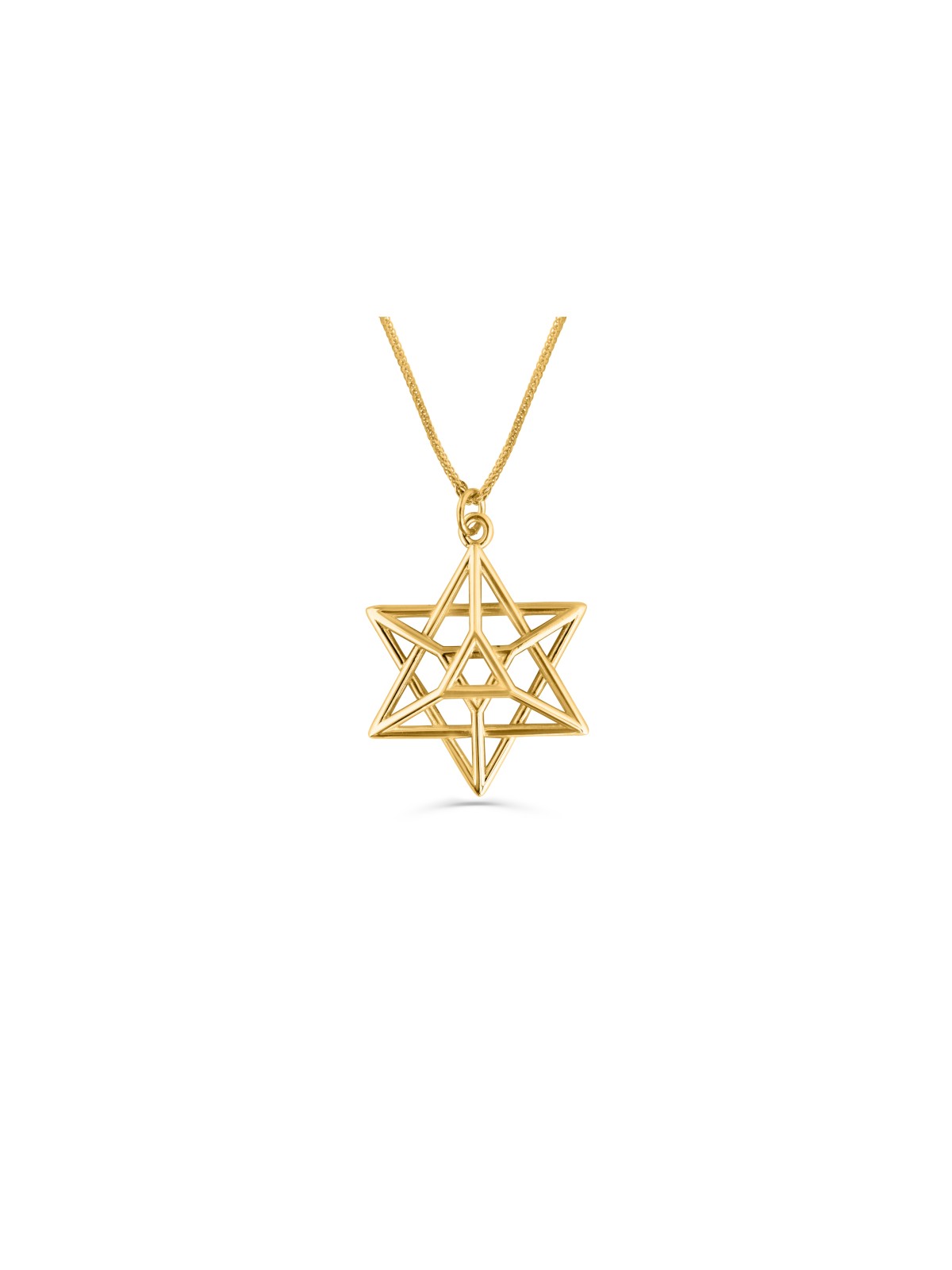 שרשרת מגן דוד תלת מימדית זהב כפול, מתנות חתונה יהודיות, ישראלית